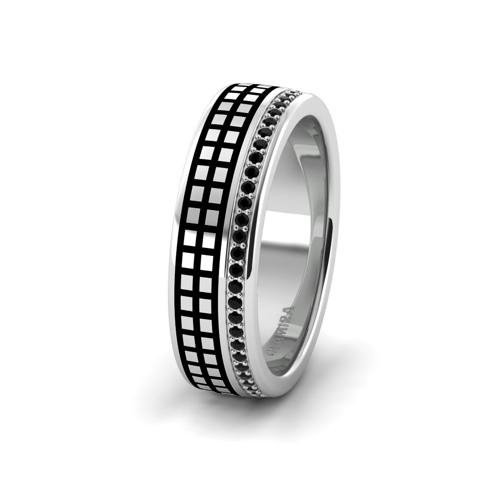 Black Diamond Women's Wedding Ring Pretty Magic 6 mm