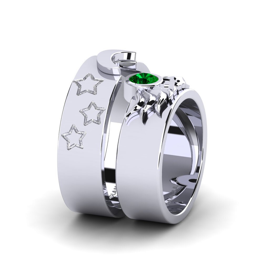 Green Zirconia Ring Pretty Morning Set