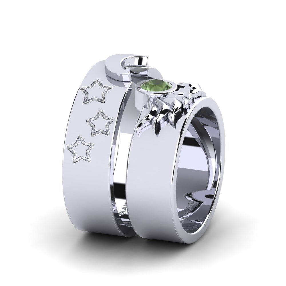 Green Sapphire Ring Pretty Morning Set