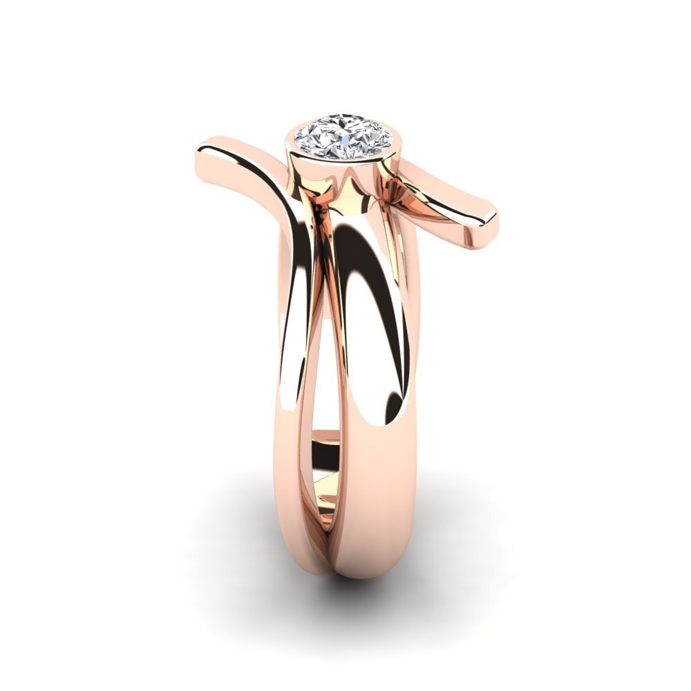 14ct Rose Gold Lab Grown Diamond Ring Pretty Raw Women