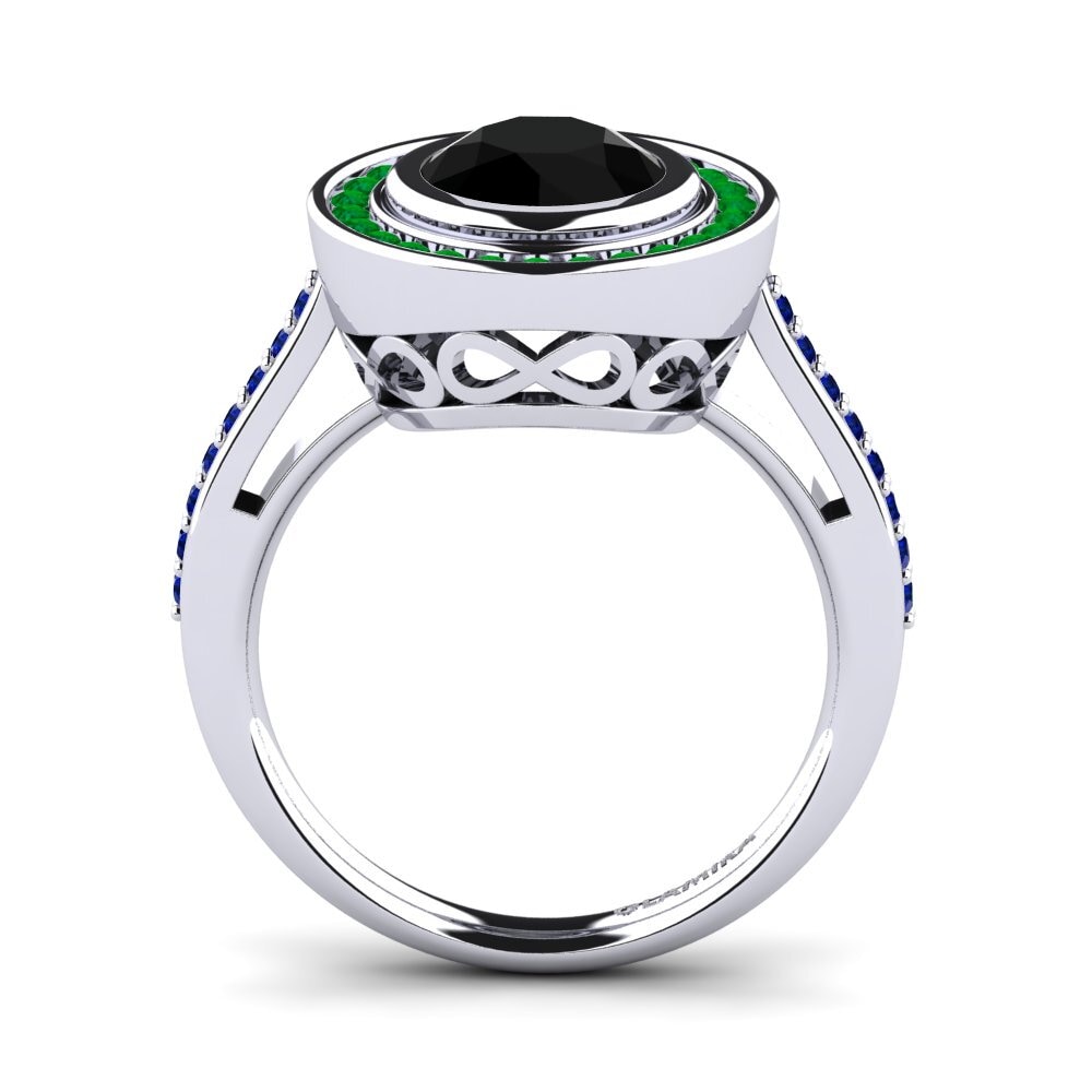 Black Diamond Engagement Ring Prunella
