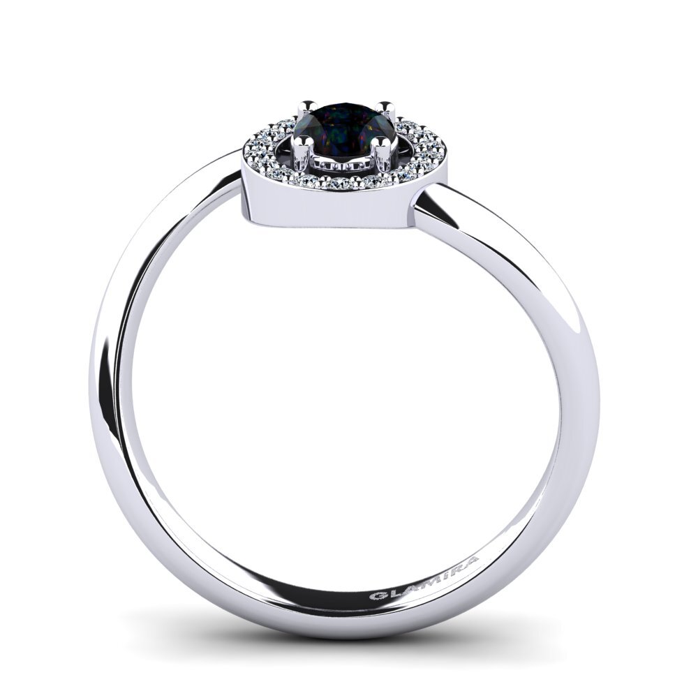 Black Opal Women's Ring Puccod