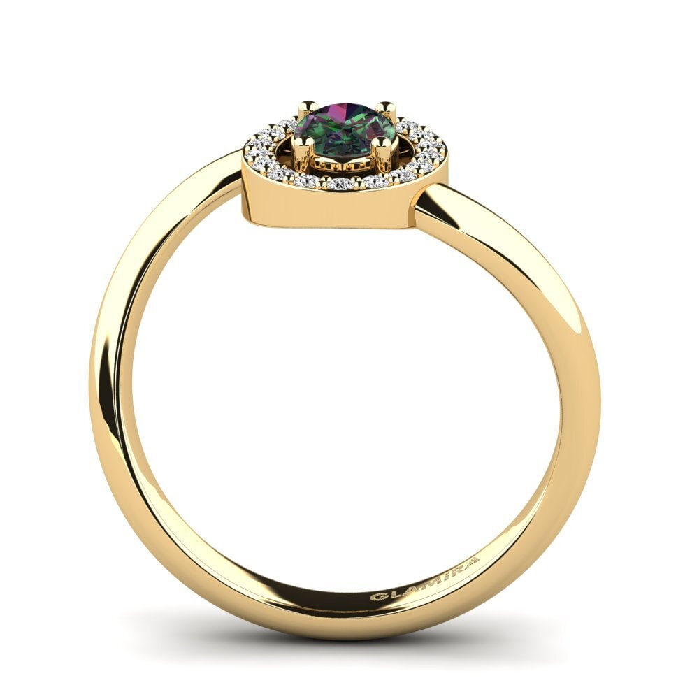 Topacio Místico Anillo de Mujer Puccod