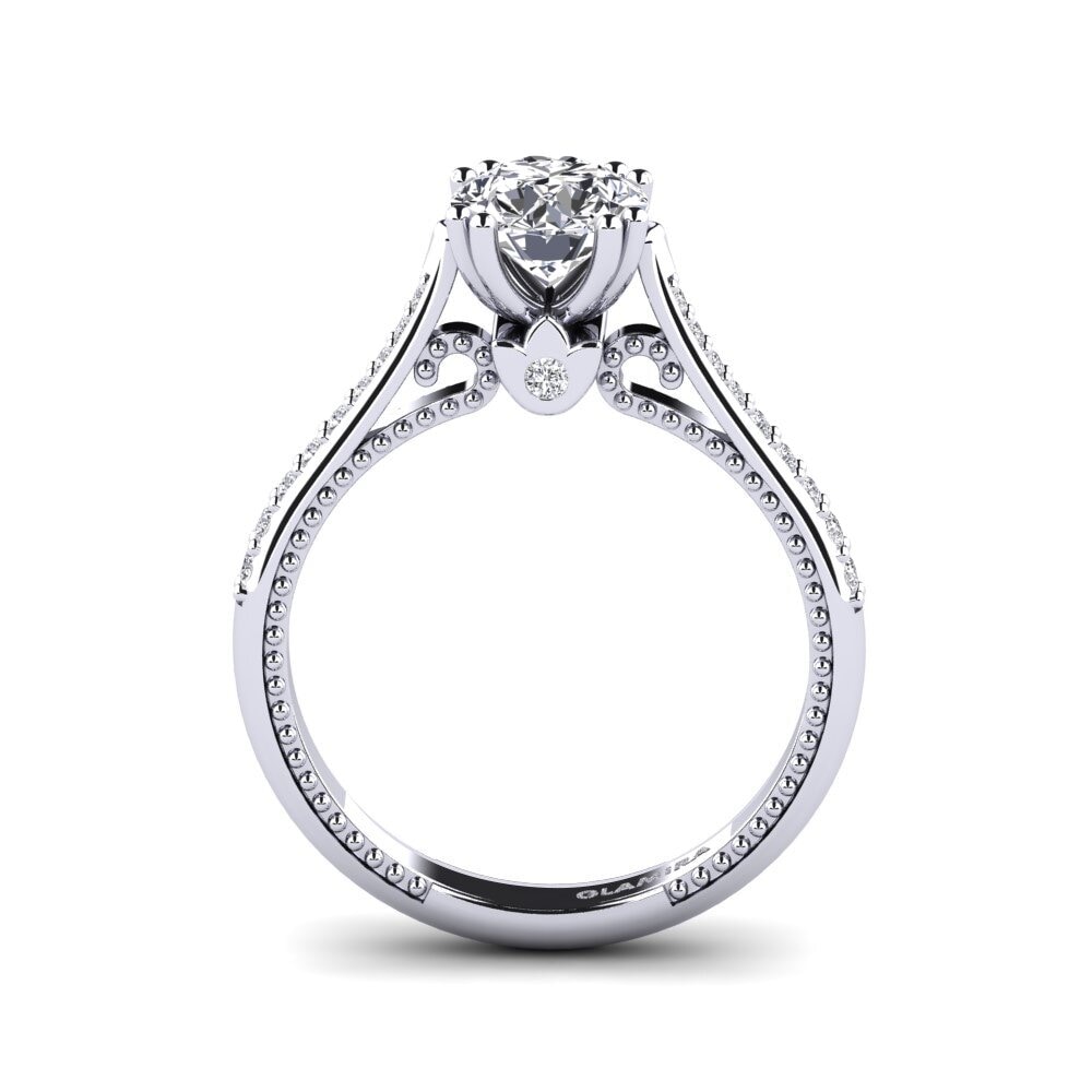 9ct White Gold Engagement Ring Puerza