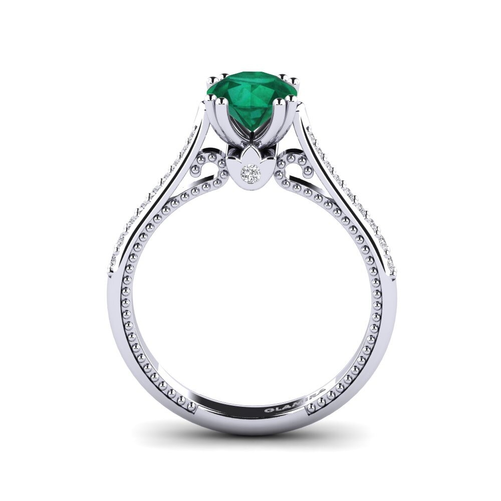 Emerald Engagement Ring Puerza