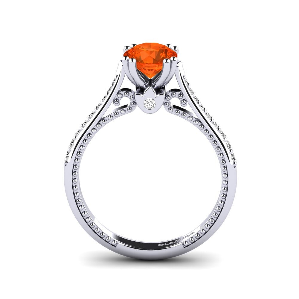 Ópalo Fuego Anillo de compromiso Puerza