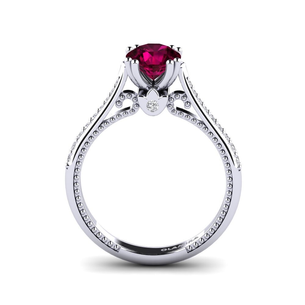 Rhodolite Garnet Engagement Ring Puerza