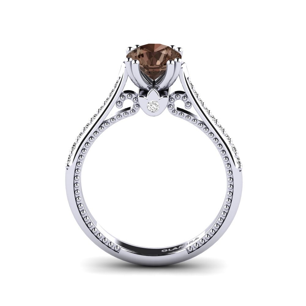 Smoky Quartz Engagement Ring Puerza