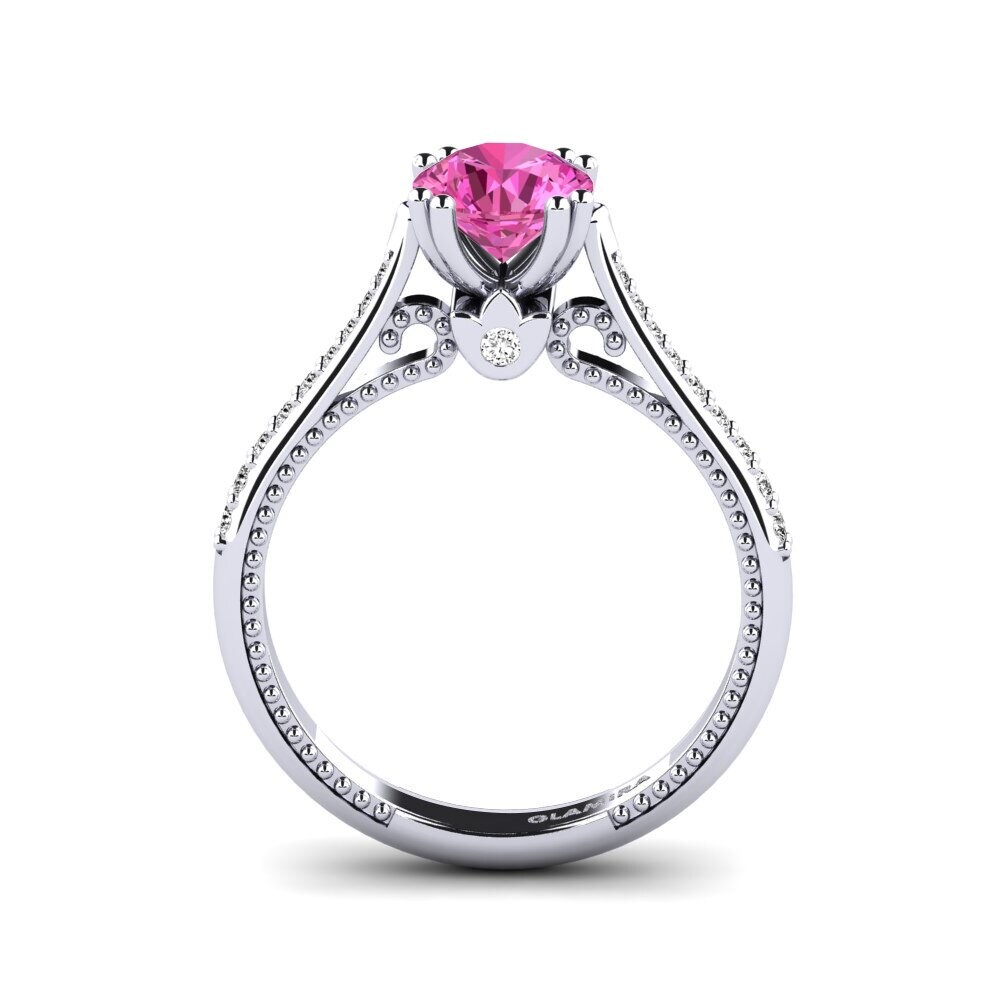 Topacio Rosa Anillo de compromiso Puerza