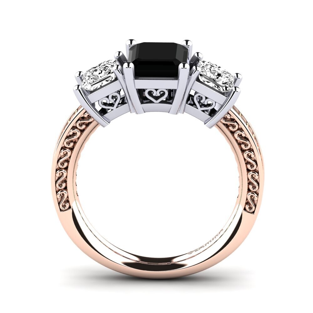 Ónix Negro Anillo de compromiso Purnima