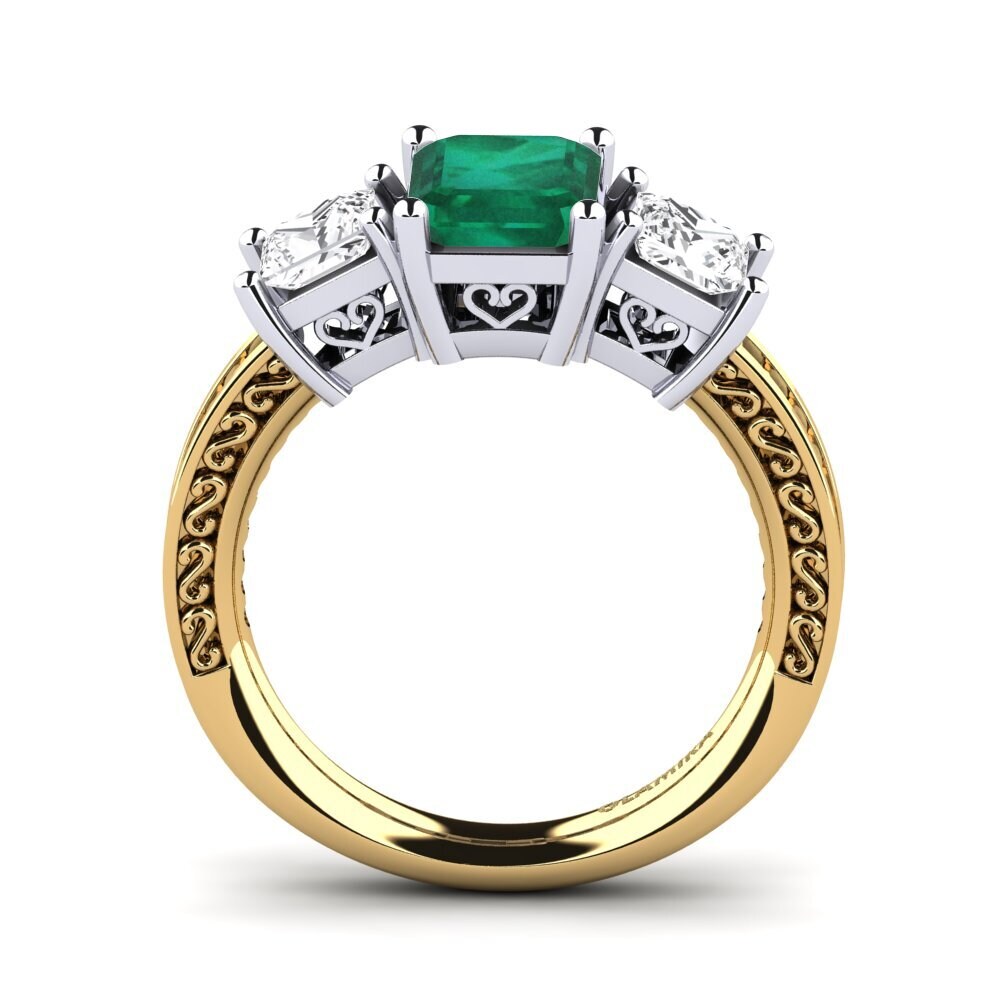 18ct Yellow / White Gold Engagement Ring Purnima