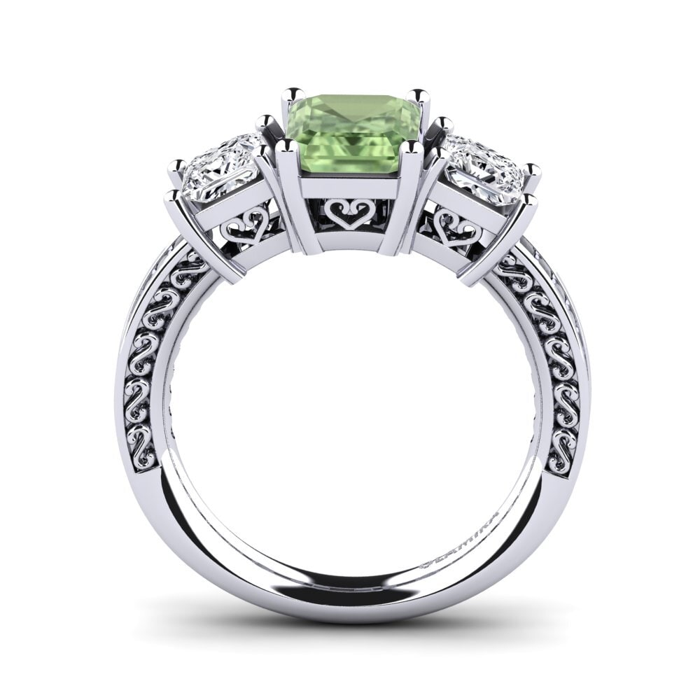 Green Sapphire Engagement Ring Purnima