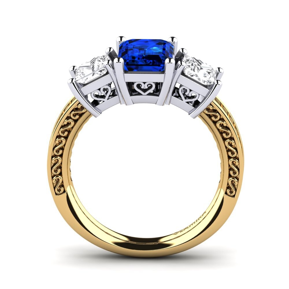 14ct Yellow / White Gold Engagement Ring Purnima
