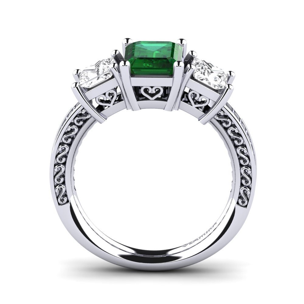 Plata 925 Anillo de compromiso Purnima