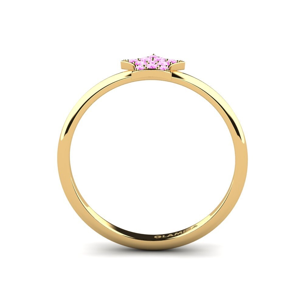 Zafiro Rosado Anillo Pythagoras