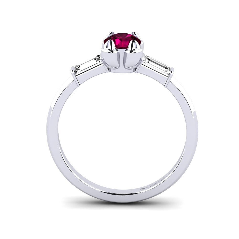 Granate Rhodolite Anillo de compromiso Quail