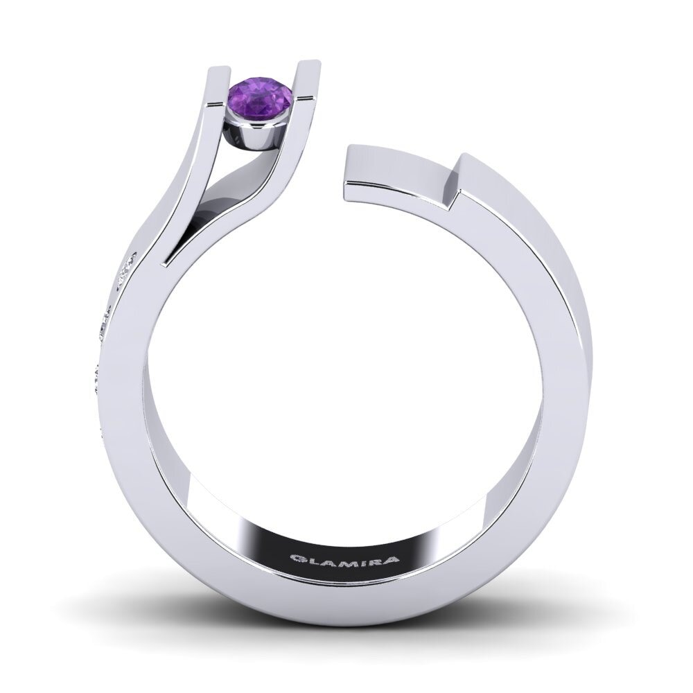 Amethyst Engagement Ring Quene