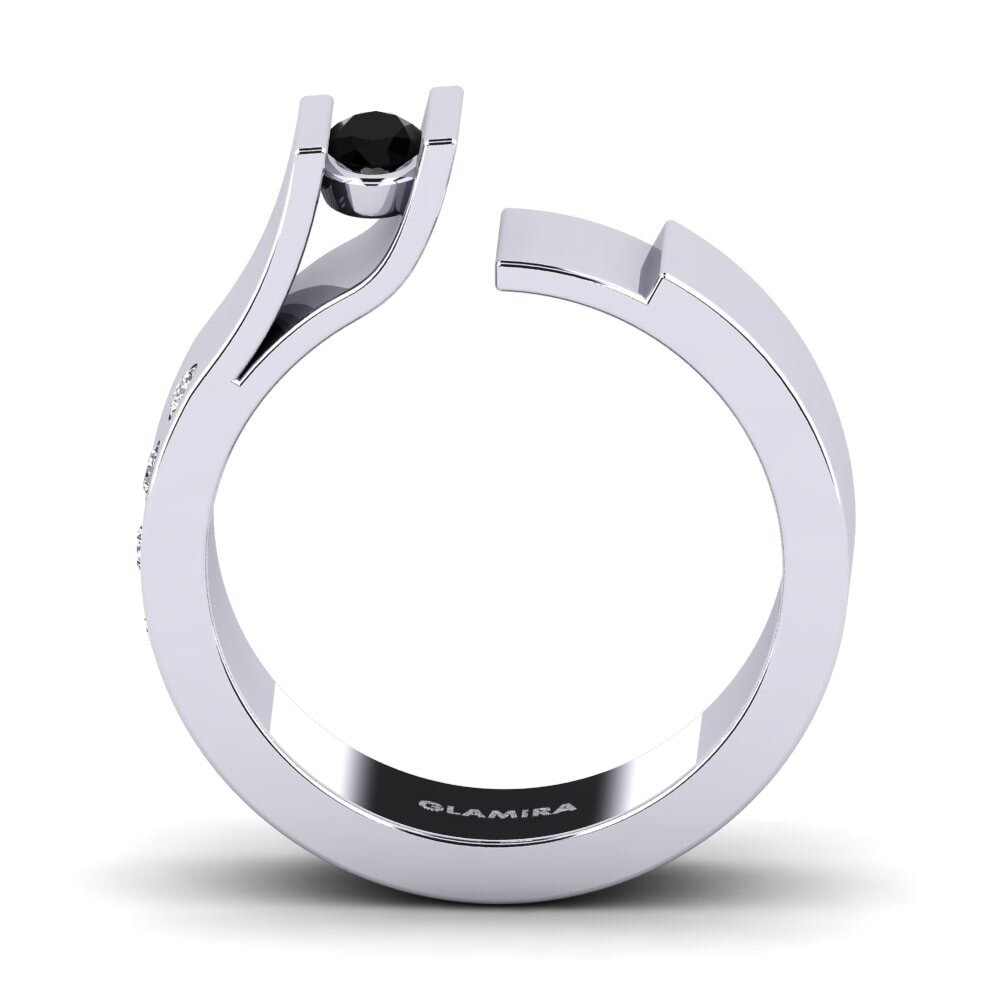 Black Diamond Engagement Ring Quene