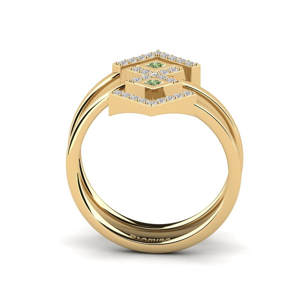 Diamante Verde Anillo Quotidian