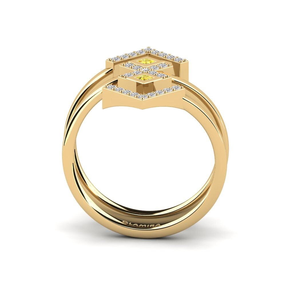 Zafiro amarillo Anillo Quotidian