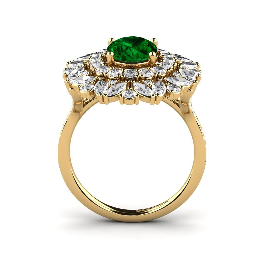 Green Zirconia Engagement Ring Agathon