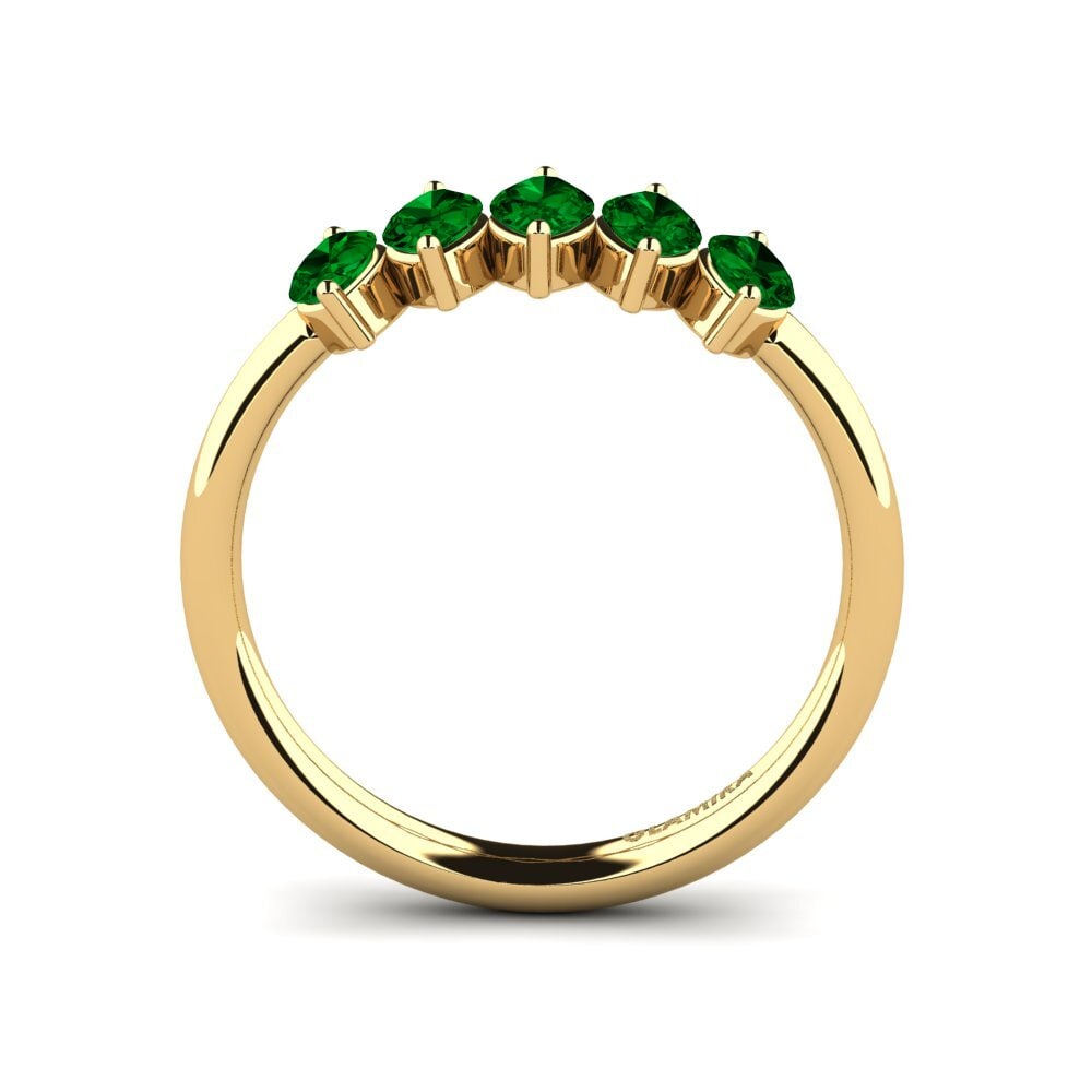 Green Zirconia Engagement Ring Avanti