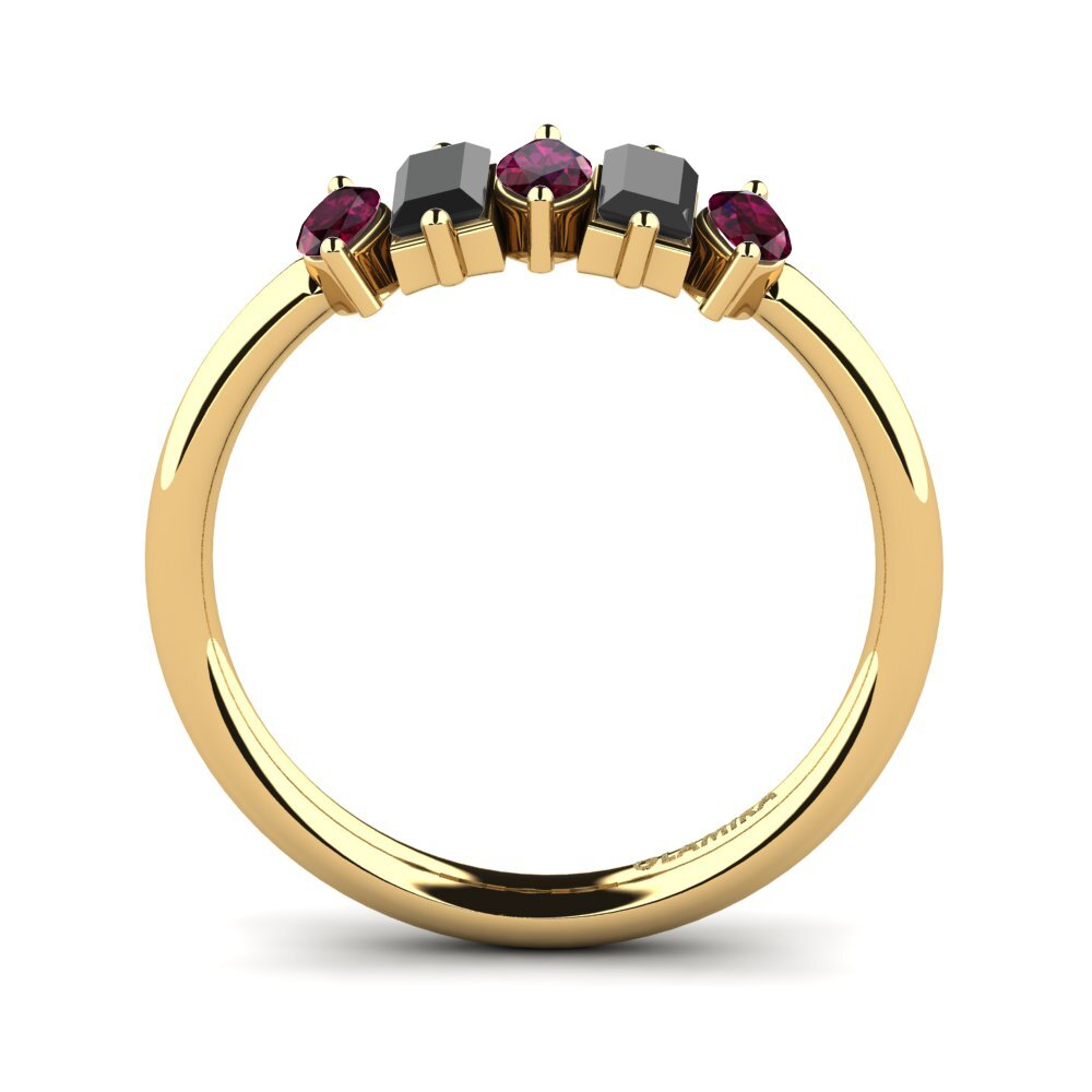 Rhodolite Garnet Engagement Ring Baldev