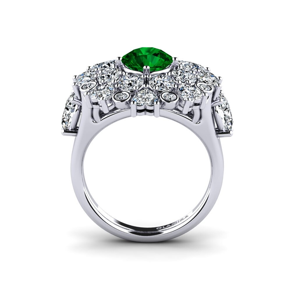 Green Zirconia Engagement Ring Dacian