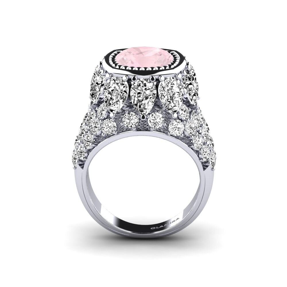 Cuarzo rosa Anillo de compromiso Hardy