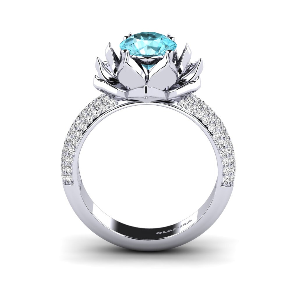 Blauer Zirkon Ring Melite