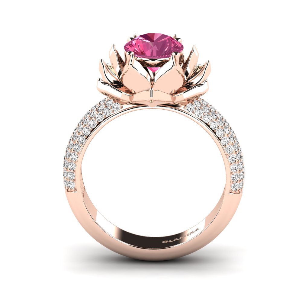Turmalina rosa Anillo Melite