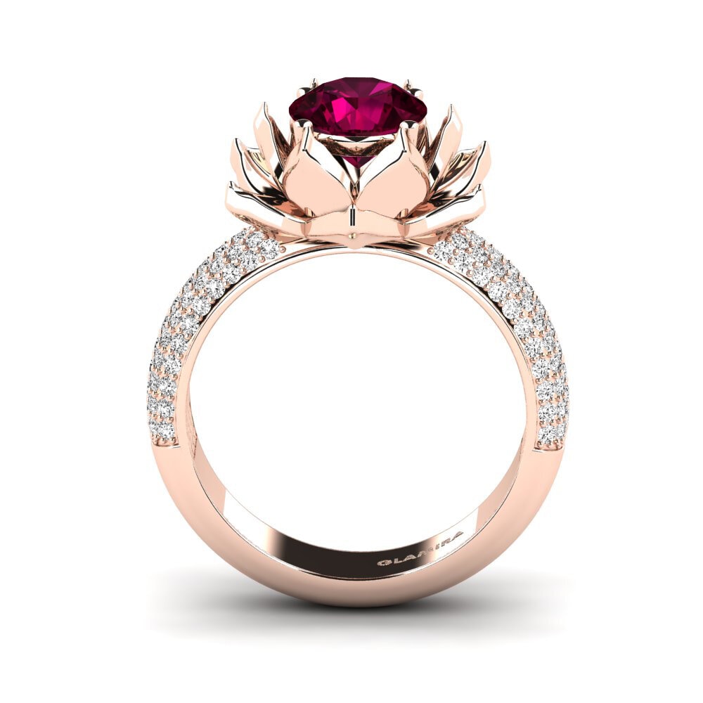 Granate Rhodolite Anillo Melite