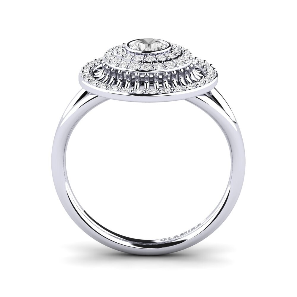 White sapphire Engagement Ring Paolo