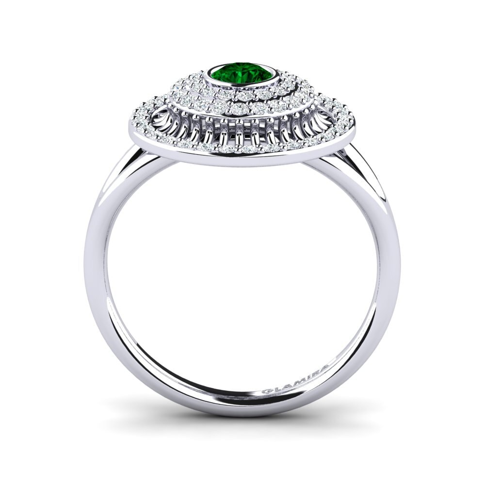 Green Zirconia Engagement Ring Paolo