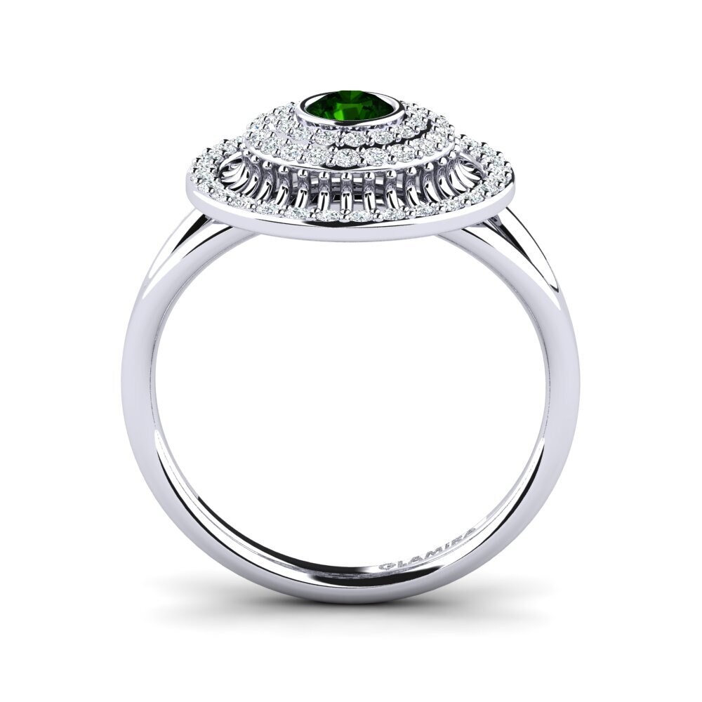 Green Tourmaline Engagement Ring Paolo