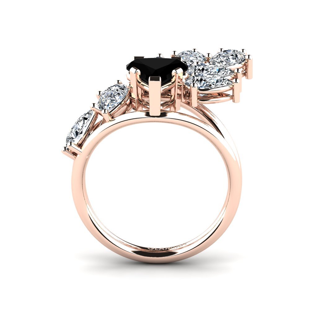 Black Diamond Engagement Ring Xena