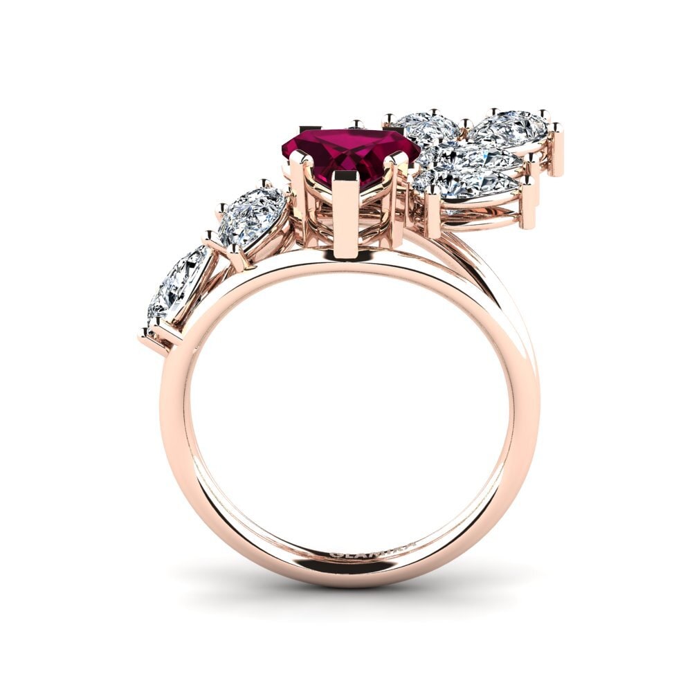 Rhodolite Garnet Engagement Ring Xena