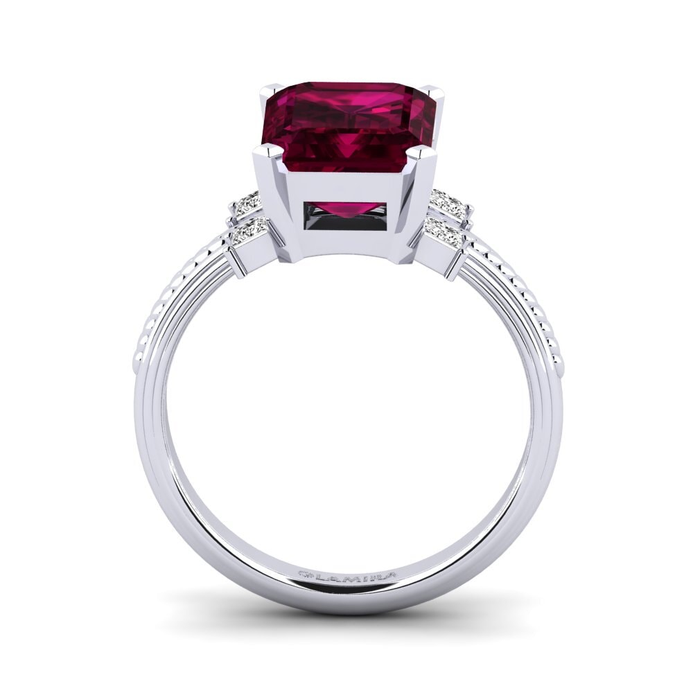 Rhodolite Garnet Engagement Ring Yely