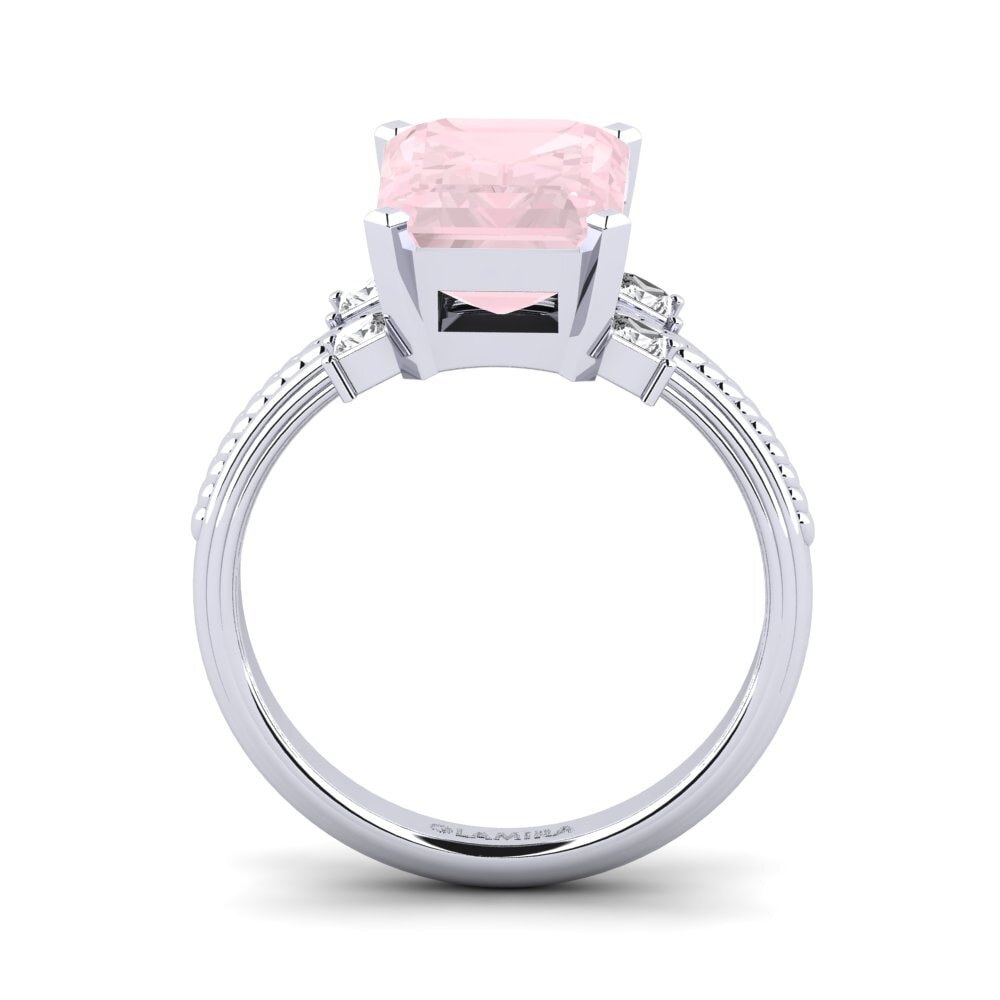 Rose Quartz Engagement Ring Yely