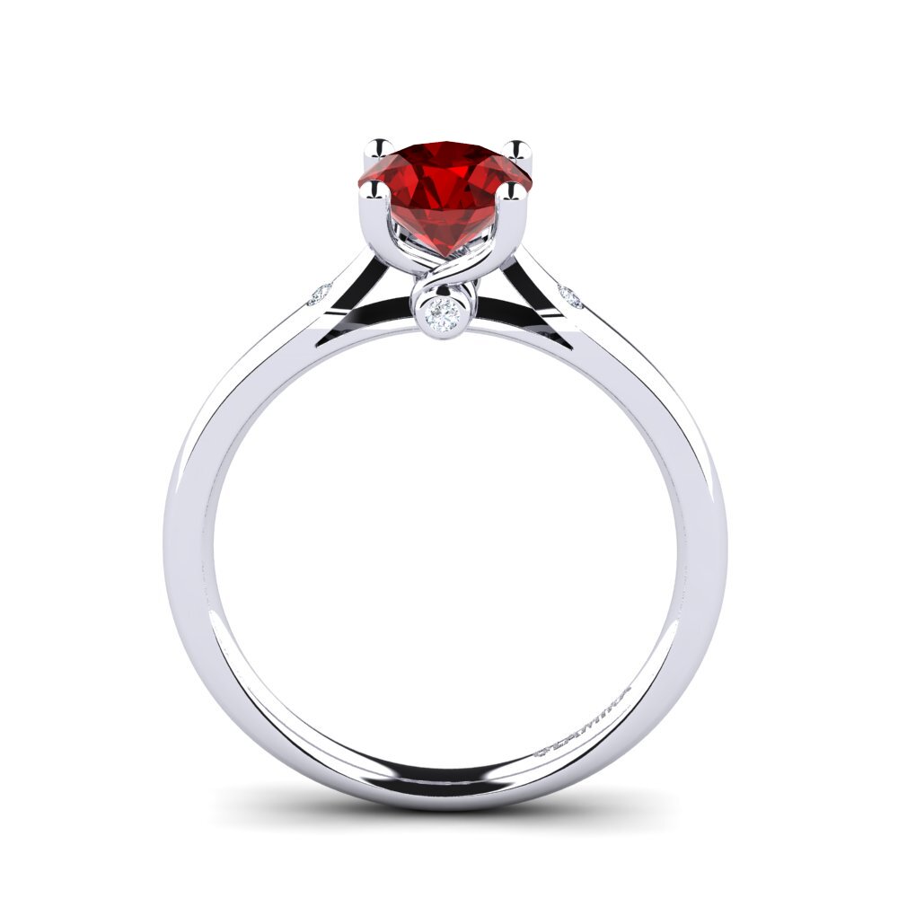 Ruby (Lab Created) Engagement Ring Rashida