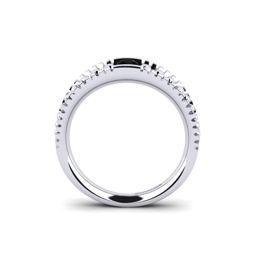 Zafiro negro Anillo de compromiso Rasia