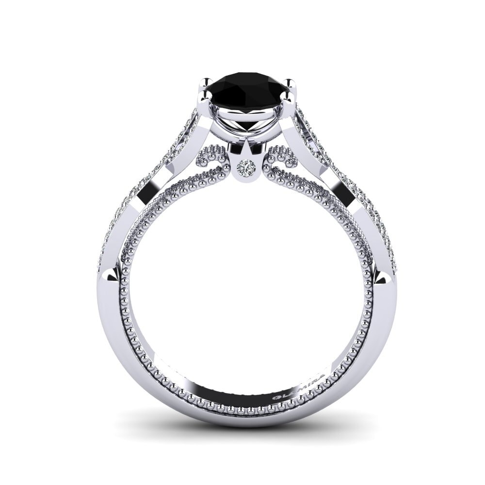 Black Diamond Engagement Ring Rassy