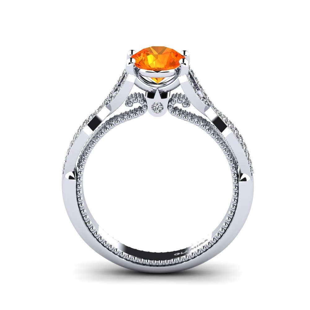 Zafiro Naranja Anillo de compromiso Rassy