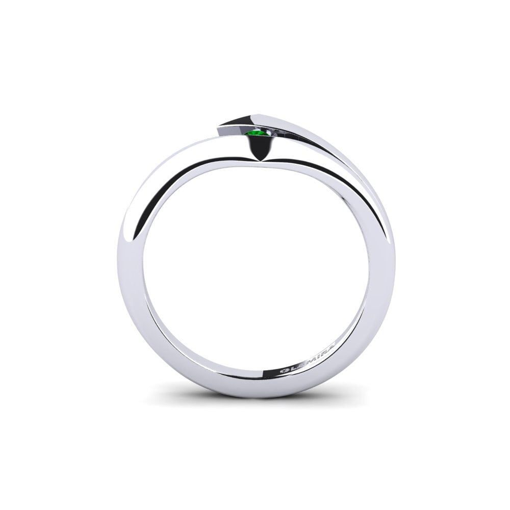 Green Zirconia Engagement Ring Evie