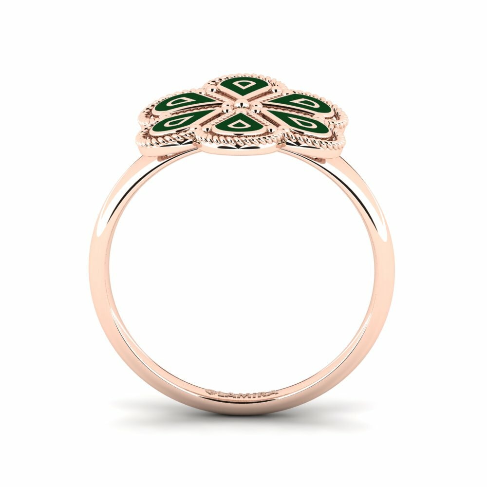 14k Oro Rosa Anillo Rean