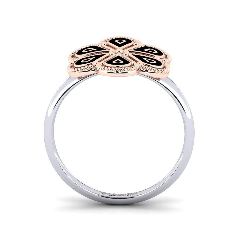 Or Rose& Blanc 14k Bague Rean