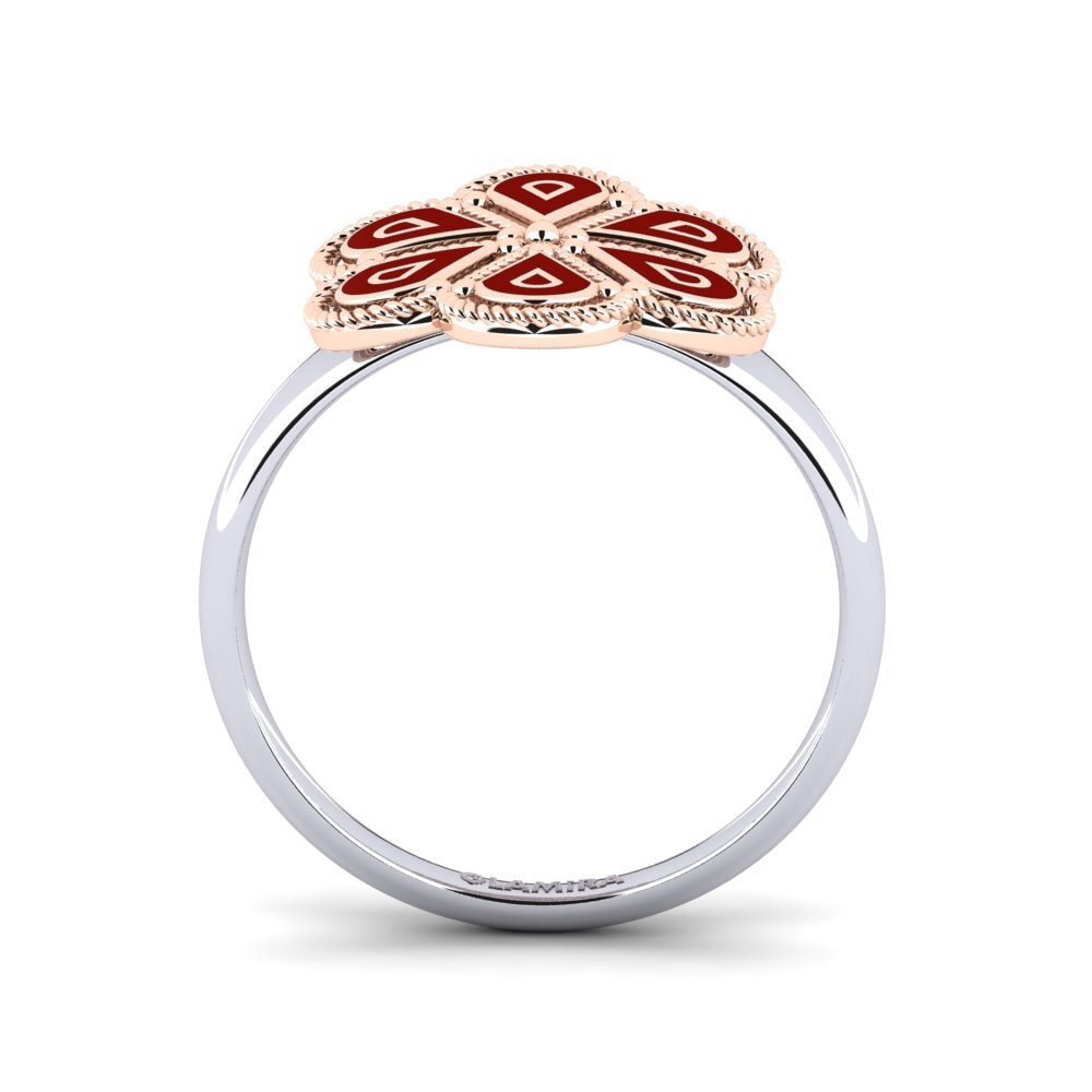 375 Rot & Weißgold Ring Rean