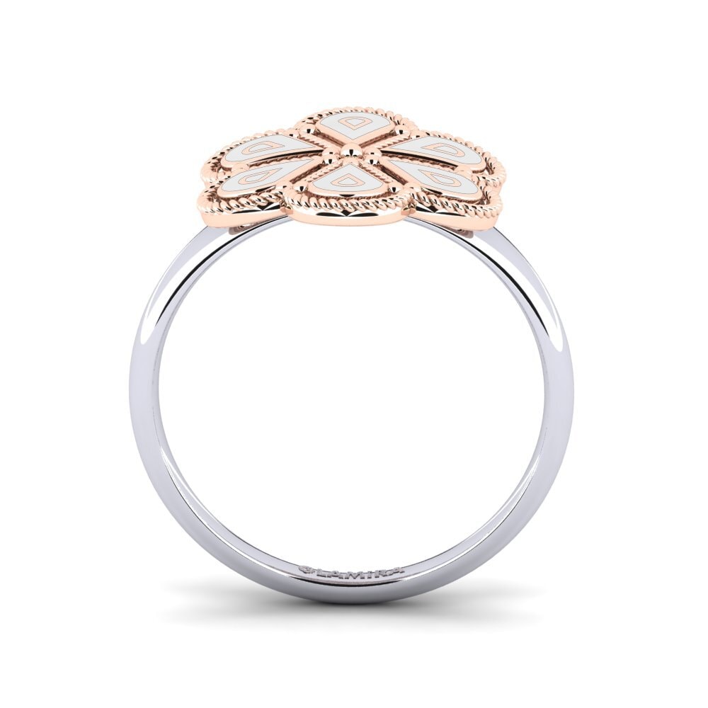 375 Rot & Weißgold Ring Rean