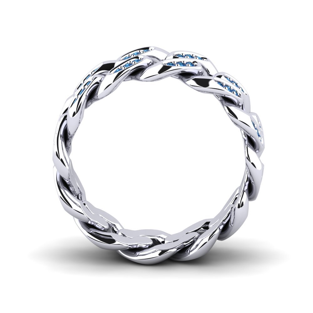 Zircônia azul escuro Anel Reaux