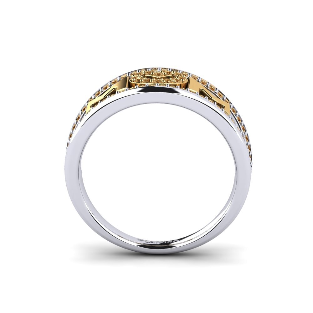 18ct White & Yellow Gold Brown Diamond Ring Redfern